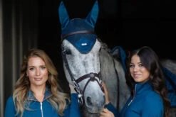 Equestrian Stockholm Ear Bonnet Monaco Blue No Boundaries -Equestrian Supply Store nb monaco blue huva 2 webb