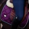 Equestrian Stockholm Jump Saddle Pad Purple Gold -Equestrian Supply Store schabrak pony 1 1010x674 1