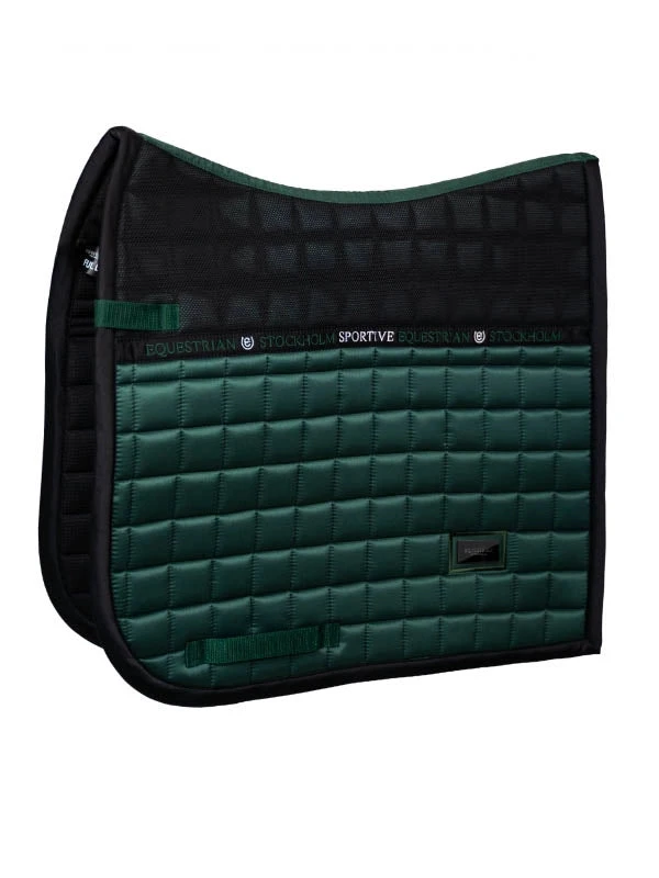 Equestrian Stockholm Dressage Saddle Pad Sportive Sycamore Green 4 Equestrian Stockholm Dressage Saddle Pad Sportive Sycamore Green - Image 2