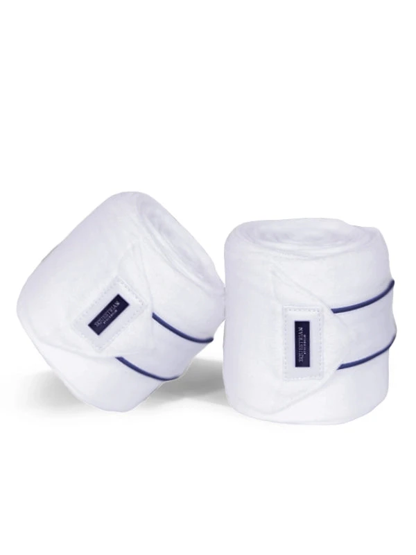 Equestrian Stockholm Bandages White Blue Meadow 3 Equestrian Stockholm Bandages White Blue Meadow